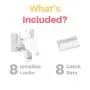 Cabinet Locks Child Safety Latches (8 Pack) - Baby Proofing Cabinets & Drawers Locks - Child Proof Your Home - No Drilling & No Tools Required!