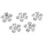 Baosity 30 Piece Metal Silver Hollow Filigree Flower Beads Cap End Spacer Beads Jewelry Making Findings Accessories 32mm
