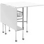Studio Designs Sew Ready Mobile Height Adjustable Hobby and Craft Cutting Table with Drawers in Silver/White (13374)