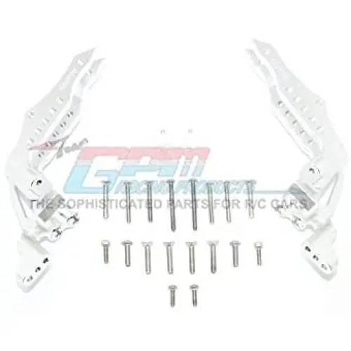 GPM Losi 1:10 Baja Rey / Rock Rey Upgrade Parts Aluminum Rear Shock Tower - 1Pr Set Silver GPM Losi 1:10 Baja Rey / Rock Rey Upgrade Parts Aluminum Rear Shock Tower - 1Pr Set Silver