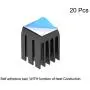 uxcell Heatsink with Thermal Conductive Adhesive Tape 9 x 9 x 12mm Black 20pcs