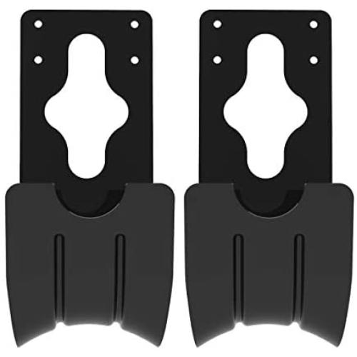 Gardzen 2-Pack Steel Wall-Mounted Heavy Duty Garden Hose Holder, Car Hose Holder, Carrier, Support for Garden Hose Hanger, with A Front Groove for Holding Spray Nozzle