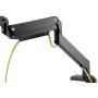 WALI Single Monitor Gas Spring Desk Mount Heavy Duty Aluminum Fully Adjustable Fit Screen up to 35 inch, 33 lbs. VESA 75 and 100 (GSM001XL), Black