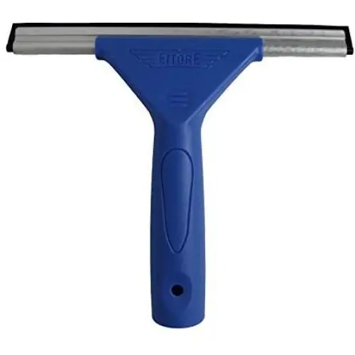 Ettore 8-Inch All Purpose Window Squeegee with Lifetime Silicone Rubber Blade, Blue
