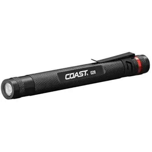 COAST G20 Inspection Beam LED Penlight with Adjustable Pocket Clip and Consistent Edge-To-Edge Brightness, COAST G20 Inspection Beam LED Penlight with Adjustable Pocket Clip and Consistent Edge-To-Edge Brightness,