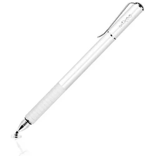 Mixoo Stylus Pens for Touch Screens - Disc & Fiber Tip 2 in 1 High Sensitivity Universal Stylus for iPad, iPhone, Tablets and Other Capacitive Touch Screens (White) Mixoo Stylus Pens for Touch Screens - Disc & Fiber Tip 2 in 1 High Sensitivity Universal Stylus for iPad, iPhone, Tablets and Other Capacitive Touch Screens (White)