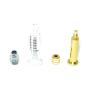 Reusable Glass Syringe-Luer Lock w/Metal Plunger & 14 Gauge-1/2'' Blunt Tip Needle, for Extracts, Oils, EJuice, Liquid, Glue, Paste, Gel, Vet & Lab - 1ml Capacity, 5 Pack Set