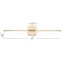 JONATHAN Y JYL7022B Makena 28'' Dimmable Integrated Metal Wall Sconce Minimalistic,Modern,Contemporary 3000K LED Bulbs for Bedroom Livingroom Bathroom Hallway, Gold