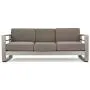 Christopher Knight Home Cape Coral Outdoor Loveseat Sofa with Tray, Khaki