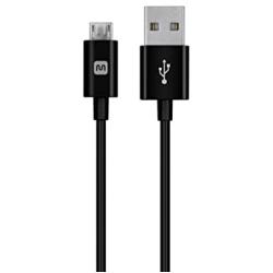 Monoprice USB-A to Micro B Cable - 6 Feet - Black, Polycarbonate Connector Heads, 2.4A, 22/30AWG - Select Series