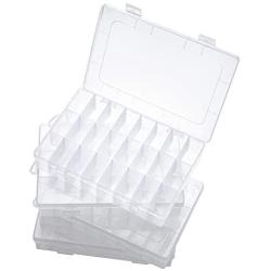 WingsShop 4 Packs of 24 Grids Plastic Storage Organizer Box with Dividers Containers Jewelry Storage Box for Beads Earrings Necklaces Rings Metal Parts Accessories Screws