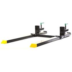 Titan Attachments Heavy Duty 60'' Clamp-on Pallet Forks 4000 lbs with Adjustable Stabilizer Bar for Loader Bucket