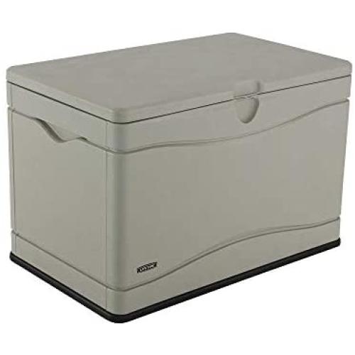 Lifetime 60059 Black Bottom & Desert (Tan) Sides and Lid Outdoor Storage Box-80 Gal, 80 Gallon, Desert Sand Lifetime 60059 Black Bottom & Desert (Tan) Sides and Lid Outdoor Storage Box-80 Gal, 80 Gallon, Desert Sand