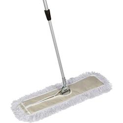 Tidy Tools 30 Inch Cotton Dust Mop - 30 X 5 Wide Mop Head with Cut Ends (60 Inch Extendable Metal Telescopic Handle)