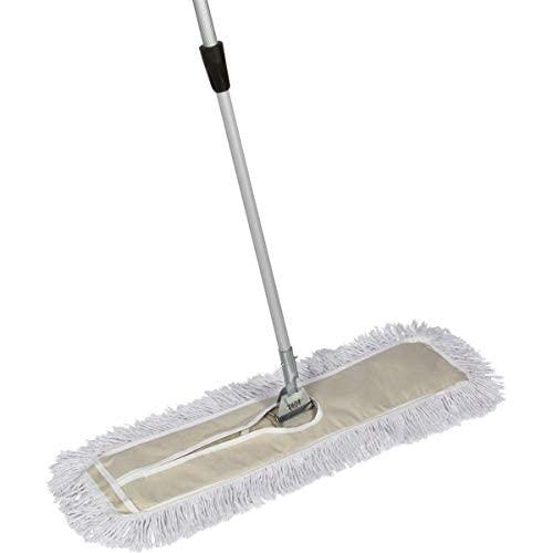 Tidy Tools 30 Inch Cotton Dust Mop - 30 X 5 Wide Mop Head with Cut Ends (60 Inch Extendable Metal Telescopic Handle)