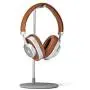 Master & Dynamic MW65 Active Noise-Cancelling (Anc) Wireless Headphones – Bluetooth Over-Ear Headphones with Mic, Silver Metal/ Brown Leather