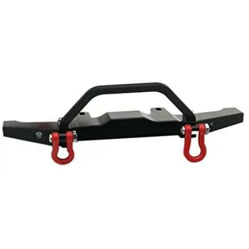Upgrade Metal Front Bumper Guard Spare Parts for WPL 1/16 C14 C24 RC Truck Car, Naughty Dragon Half Card with Hooked Metal Front Bumper