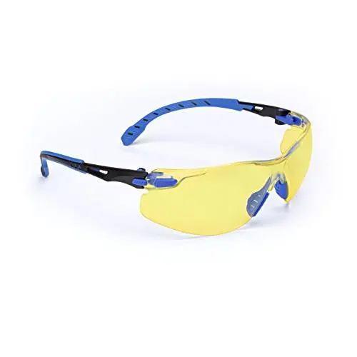 3M Safety Glasses, Solus 1000 Series, ANSI Z87, Scotchgard Anti-Fog, Amber Lens, Blue/Black Frame 3M Safety Glasses, Solus 1000 Series, ANSI Z87, Scotchgard Anti-Fog, Amber Lens, Blue/Black Frame