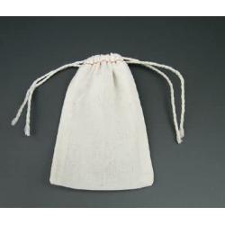 2-3/4'' x 4'' Economy Cloth Parts Bag with Double Drawstring (500 Bags) - AB-29-1-01