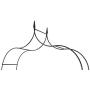 Kinbor Metal Arch Trellis Black Metal Arbor Garden Arbors and Arches for Climbing Plants