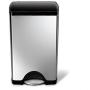 simplehuman 38 Liter / 10 Gallon Rectangular Kitchen Step, Brushed Stainless Steel with Plastic Lid trash can simplehuman 38 Liter / 10 Gallon Rectangular Kitchen Step, Brushed Stainless Steel with Plastic Lid trash can