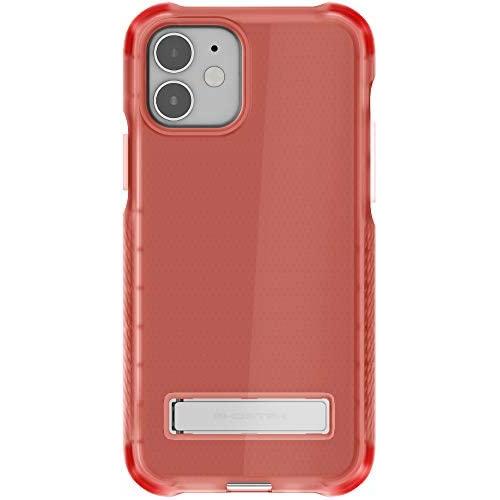 Ghostek Covert Clear Compatible with iPhone 12 Mini Case Silicone Metal Kickstand Compatible with MagSafe and Wireless Charging Slim Thin Grip Phone Cases for 2020 iPhone 12 Mini 5G (5.4 Inch) (Pink)