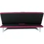 NOUVCOO Futon Sofa Bed Modern Linen Upholstered Couch, Convertible Folding Recliner Lounge Futon Couch with 2 Cup Holders/Armrest/Metal Legs for Living Room, Home Furniture, School Dormitoryl, Purple NOUVCOO Futon Sofa Bed Modern Linen Upholstered Couch, Convertible Folding Recliner Lounge Futon Couch with 2 Cup Holders/Armrest/Metal Legs for Living Room, Home Furniture, School Dormitoryl, Purple