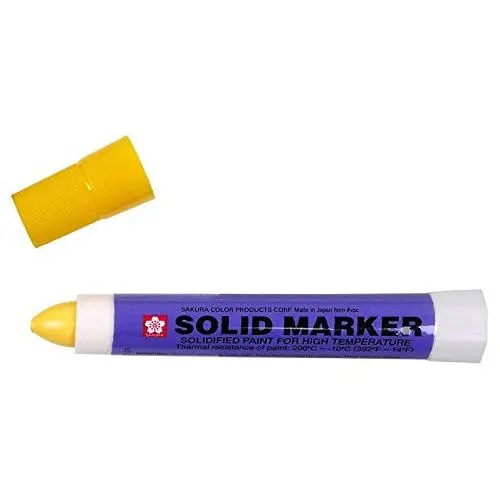 SAKURA - XSC-3 Sakura Solidified Paint Solid Marker, Yellow (Box of 12) - 1