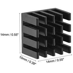 uxcell Electronic Radiators Heatsink for MOS GPU IC Chip Black 14 x 14 x 10 mm 10pcs