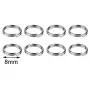 HUIHUIBAO 200 Pieces 8mm Metal Split Rings Nickel Plated Small Key Chain Ring Part for Ornament Crafts and Jewelry Making,Silver HUIHUIBAO 200 Pieces 8mm Metal Split Rings Nickel Plated Small Key Chain Ring Part for Ornament Crafts and Jewelry Making,Silver