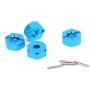 Hubs Nut, 5MM Aluminum Alloy Wheel Hex Mount Hubs Nut RC Car Wheel Hex Mount Hubs with Pins Fit for WLtoys 1/14 144001(Blue1266B)