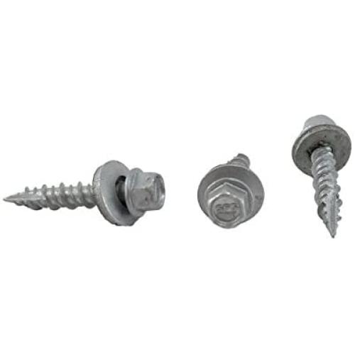 #10 x 1'' Hex Washer Head Metal Roof Screw(Multiple Sizes in Listing) Self Starting/self Tapping Metal to Wood, Sheet Metal Roofing, siding Screws with EPDM Washer Seal. 100 PCS (#10 x 1'')