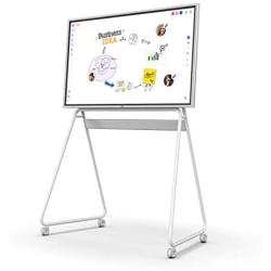 Vibe Interactive Whiteboard Stand | Smart Whiteboard Stand | Digital Monitor Stand for 4K Touchscreen Collaboration Smart Whiteboard, 55'' (White)