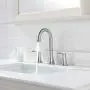 PARLOS Widespread Double Handles Bathroom Faucet with Metal Pop Up Drain and cUPC Faucet Supply Lines, Brushed Nickel, Demeter 13651