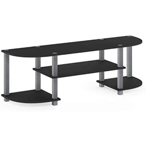Furinno Turn-S-Tube Wide TV Entertainment Center, Black/Grey Furinno Turn-S-Tube Wide TV Entertainment Center, Black/Grey