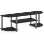 Furinno Turn-S-Tube Wide TV Entertainment Center, Black/Grey