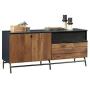 Sauder Boulevard Café Credenza, For TVs up to 60'', Black finish