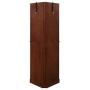 BELLEZE Ashfield Lighted Wood/Glass Curio Corner Cabinet Floor Standing, Walnut