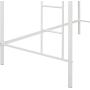 Twin Loft Bed Frame with 2 Ladders, High Metal Loft Bed for Kids, 220 lbs Weight Limits, Twin Size, White