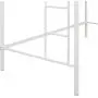 Twin Loft Bed Frame with 2 Ladders, High Metal Loft Bed for Kids, 220 lbs Weight Limits, Twin Size, White Twin Loft Bed Frame with 2 Ladders, High Metal Loft Bed for Kids, 220 lbs Weight Limits, Twin Size, White