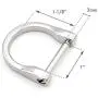 CRAFTMEMORE D-Rings Screw in Shackle Horseshoe U Shape D Ring DIY Leather Craft Key Holder Purse Accessories for 1 Inch Strap Pack of 4 (Silver)