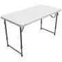 Lifetime Height Adjustable Craft Camping and Utility Folding Table, 4 ft, 4/48 x 24, White Granite Lifetime Height Adjustable Craft Camping and Utility Folding Table, 4 ft, 4/48 x 24, White Granite