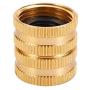 Metal Garden Hose to Hose Fitting Connect, Double Female Quick Swivel Connector Adapter Thread Size 3/4'' x 3/4'' Pipe,Female Quick Connector for Hose