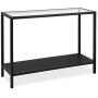 Henn&Hart Industrial Metal Perforated Mesh Shelf Console table, 1, Black