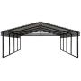 Arrow 20 x 20 29-Gauge Metal Carport with Steel Roof Panels, 20 x 20, Charcoal