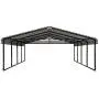 Arrow 20 x 20 29-Gauge Metal Carport with Steel Roof Panels, 20 x 20, Charcoal Arrow 20 x 20 29-Gauge Metal Carport with Steel Roof Panels, 20 x 20, Charcoal