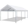 ADVANCE OUTDOOR 20x10 ft Heavy Duty Carport Car Canopy Garage Boat Shelter Party Tent, Adjustable Height from 6.0ft to 7.5ft, White