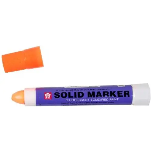 SAKURA - XSC-305 Sakura Solidified Paint Solid Marker, Fluorescent Orange (Box of 12)