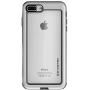 Ghostek Atomic Slim iPhone 8 Plus, iPhone 7 Plus Clear Case with Space Metal Bumper Heavy Duty Protection Wireless Charging Compatible for 2016 iPhone 7 Plus / 2017 iPhone 8 Plus (5.5 Inch) - (Silver)