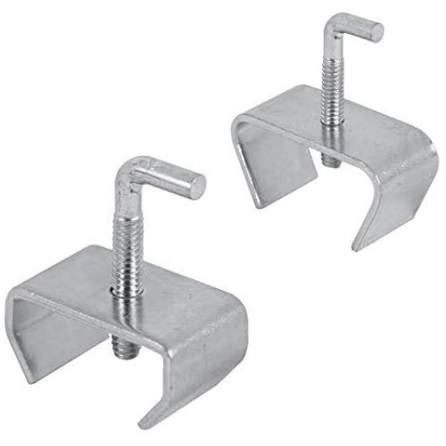 Prime-Line U 11310 Bed Frame Rail Clamp Kit, Fits 1 in. and 1-1/4 in. Frames, Steel Construction, Zinc Plated, 2 Sets